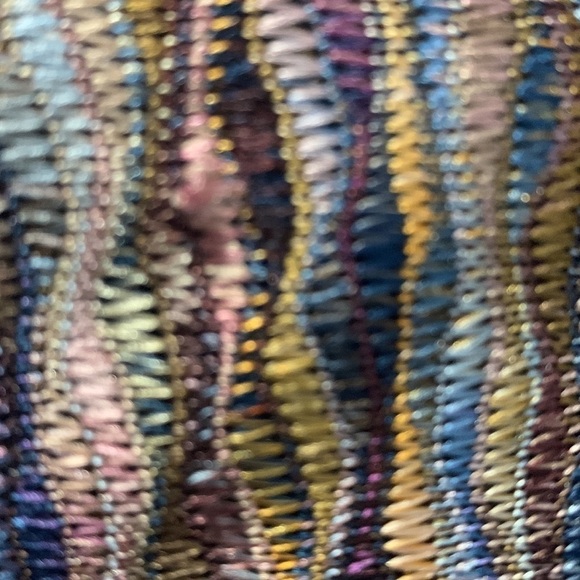 Kay Unger V-Neck Multi Color Short Sleeve Dress - Picture 8 of 8